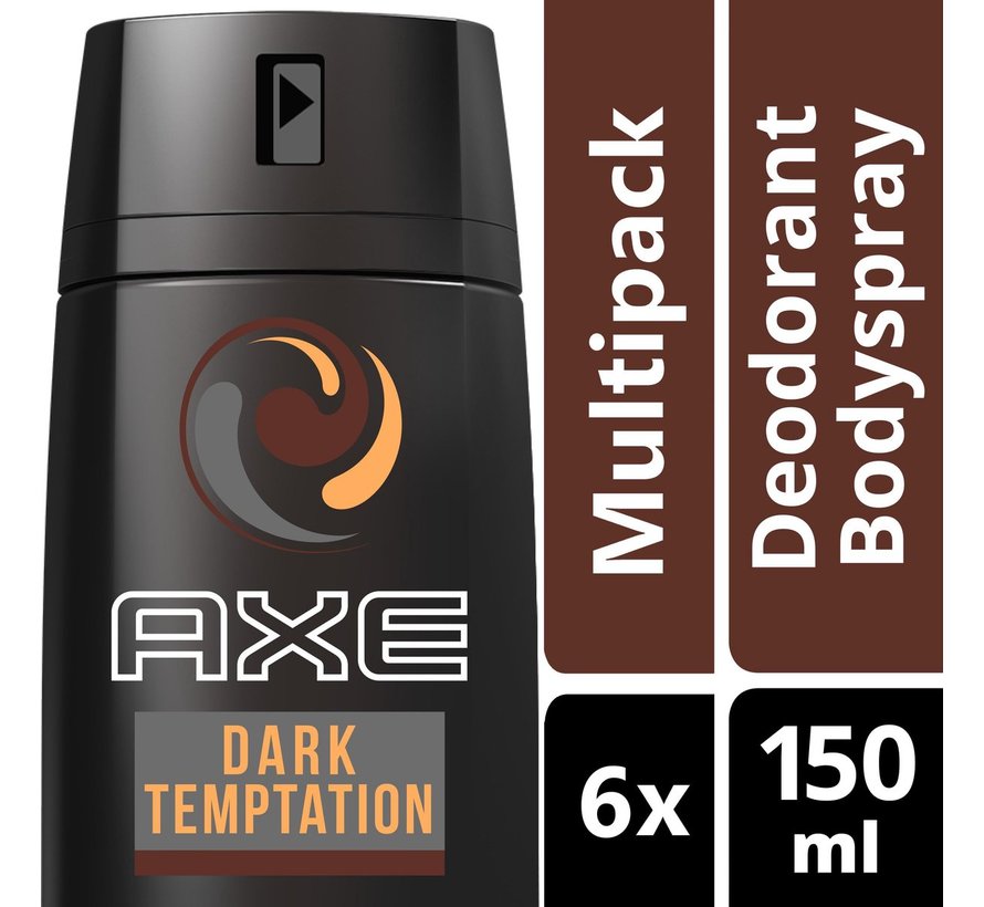 Dark Temptation Bodyspray / Deodorant Spray Men - 6x 150ml