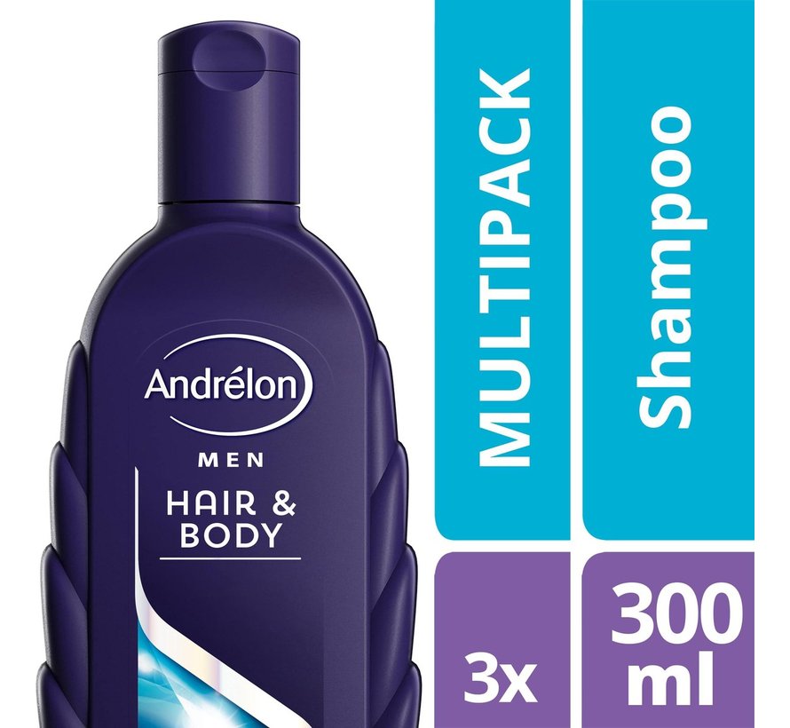 Men Hair & Body 2in1 - Shampoo / Douchegel - 3x 300ml