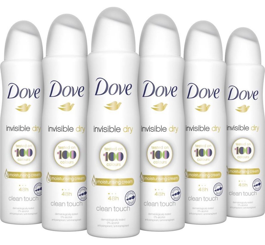 Invisible Dry - Deodorant Spray - 6x 150ml Voordeelverpakking