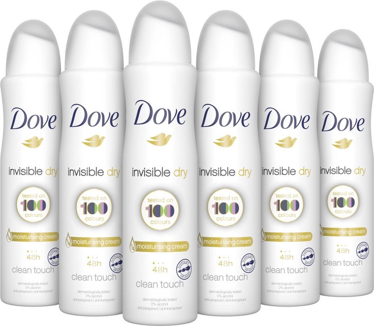 Dove Invisible Dry Deodorant Spray 6x 250ml Voordeelverpakking Stuntwinkel.nl