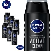 Nivea Men Active Clean Shampoo - 6x 250ml Voordeelverpakking