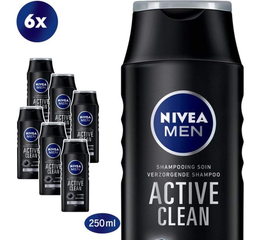 Men Active Clean Shampoo - 6x 250ml Voordeelverpakking