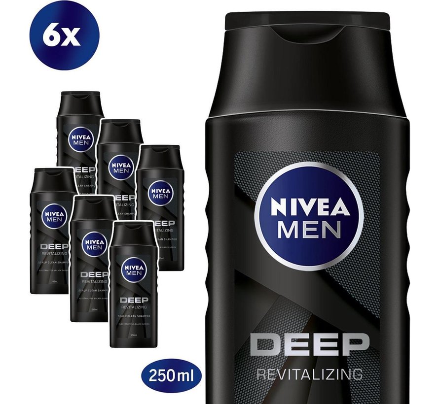 Men Deep Shampoo - 6x 250ml Voordeelverpakking