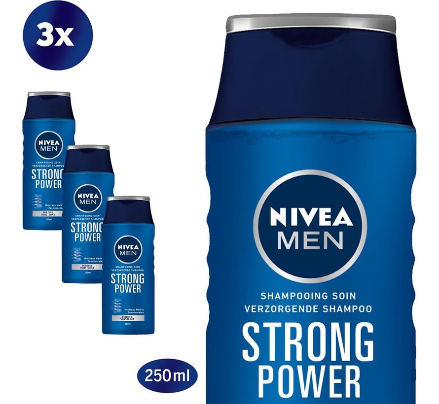 Men Strong Power Shampoo - 3x 250ml