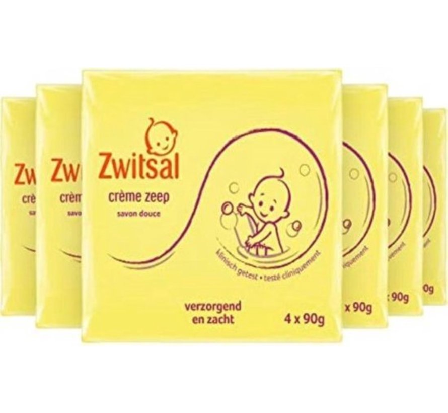 Baby Crème Zeep - 24 x 90 Gram (6x 4 stuks)