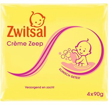 Zwitsal Baby Crème Zeep - 4 x 90 Gram