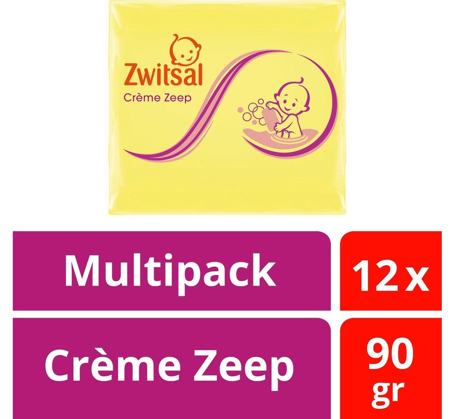 Baby Crème Zeep - 12 x 90 Gram (3x 4 stuks)