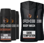 Axe Dark Temptation Men - 3x 150ml Deodorant Spray en 2x 250ml Douchegel