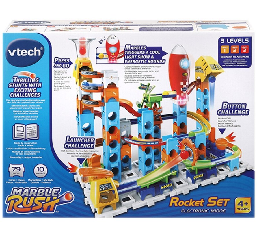 Marble Rush Rocket Set Elektronisch M100E - Knikkerbaan - 3 tot 12 Jaar