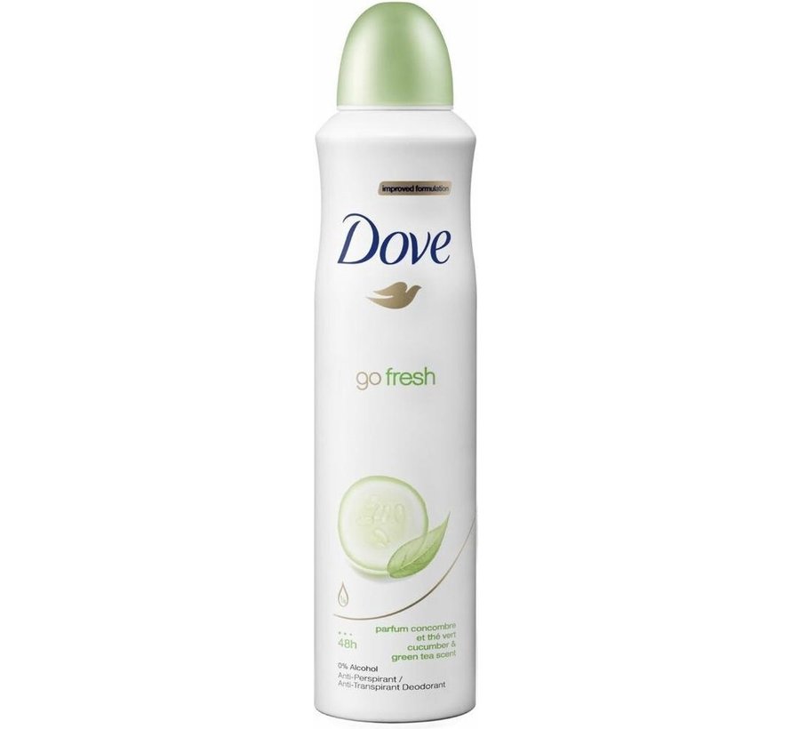 Go Fresh - Komkommer & Groene Thee - Deodorant Spray - 3x 250ml