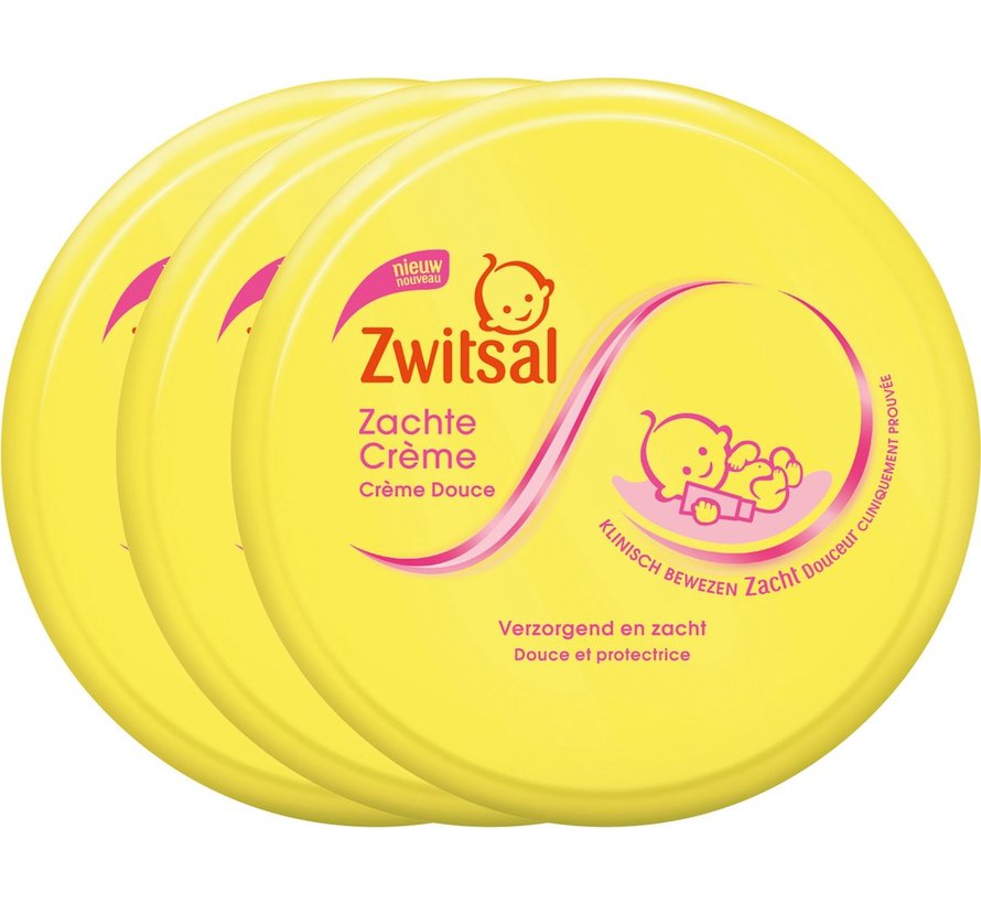 Baby Zachte Crème / Bodycrème Douche - 3x 200ml