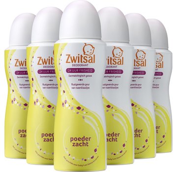 Zwitsal Poederzacht - Deodorant Spray - 6x 100ml Voordeelverpakking