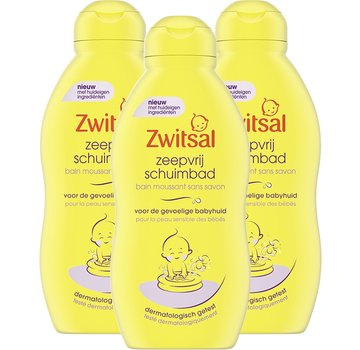 Zwitsal Baby Schuimbad / Badschuim Zeepvrij - 3x 200ml