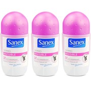 Sanex Dermo Invisible - Deodorant Roller - 3x 50ml