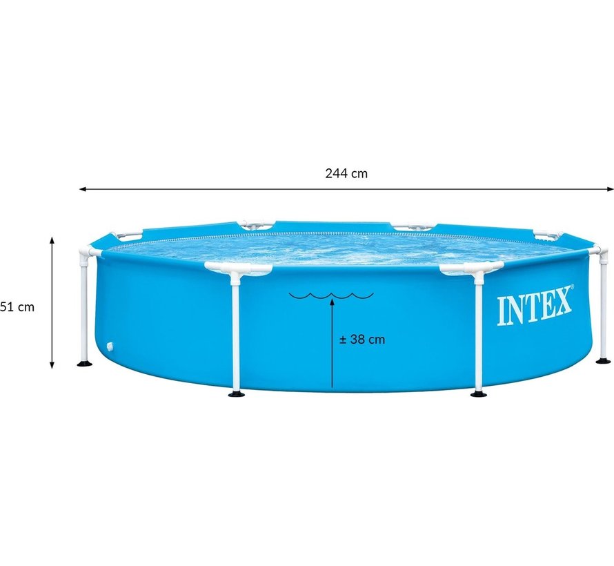 Metal Frame Zwembad  - 244x51cm - Rond