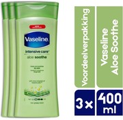 Vaseline Aloe Soothe Intensive Care Bodylotion - 3x 400ml