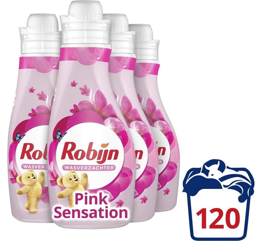Pink Sensation - Wasverzachter - (4x30) 120 wasbeurten (4x750ml)