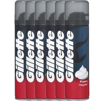 Gillette Scheerschuim basic - Regular - 6x 200ml Voordeelverpakking