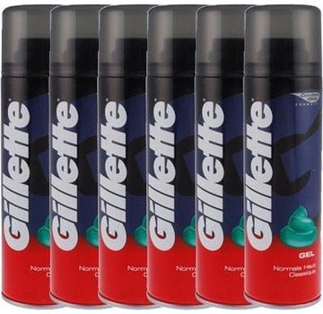Gillette Scheergel basic - Regular - 6x 200ml - Voordeelverpakking