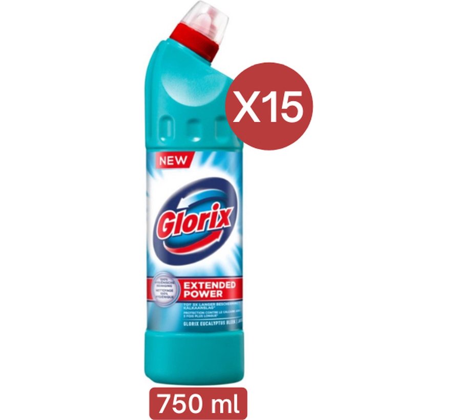 Eucalyptus bleek - Toiletreiniger - 15x 750ml - Voordeelverpakking