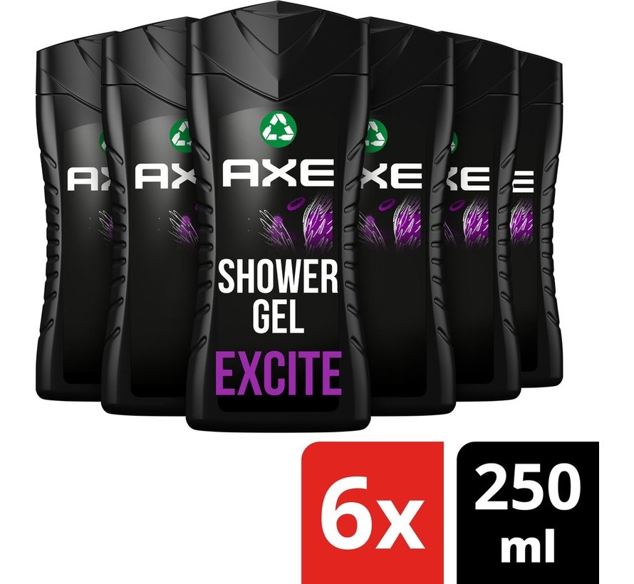 Douchegel Excite Bodywash - 12x 250ml - Voordeelverpakking