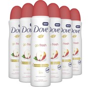 Dove Go Fresh - Apple & White Tea - Deodorant Spray - 6x 150ml