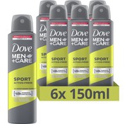 Dove Men+Care Sport Active+Fresh - Deodorant Spray - 6x 150ml