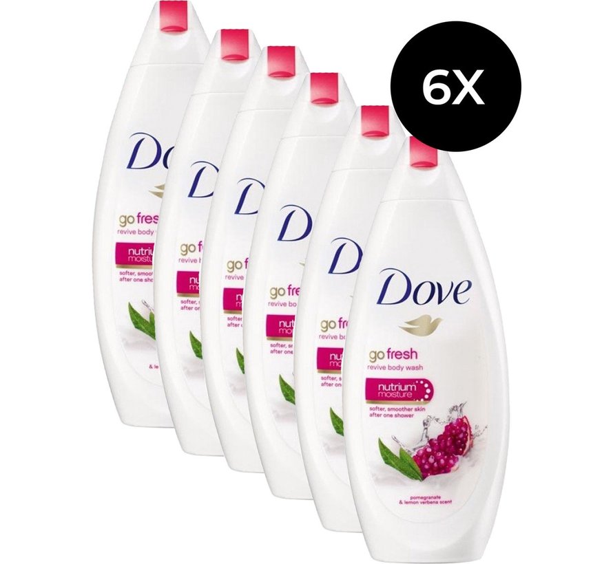 Go Fresh Revive Granaatappel Douchecreme - Douchegel - 6x 250ml