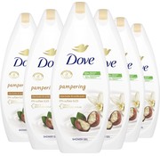 Dove Purely Pampering - Shea Butter & Vanilla Douchecreme - Douchegel XL - 6x 500ml