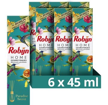 Robijn Geurstokjes Paradise Secret - 6x 45ml - Voordeelverpakking