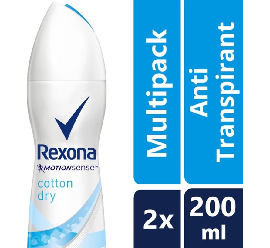 Motion Sense - Cotton Dry - Deodorant Spray - 2x 200ml