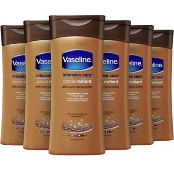 Vaseline Cocoa Radiant - Intensive Care Bodylotion - 6x 400ml - Voordeelverpakking