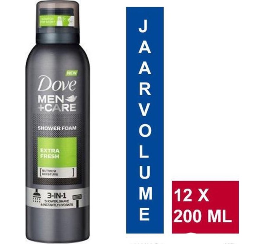 Men+Care Extra Fresh 3in1 Shower Foam - Doucheschuim - 12x 200ml Voordeelverpakking