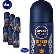 Nivea Men Stress Protect - Deodorant Roller - 6x 50ml - Voordeelverpakking