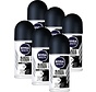 Men Invisible Black & White Original - Deodorant Roller - 6x 50ml
