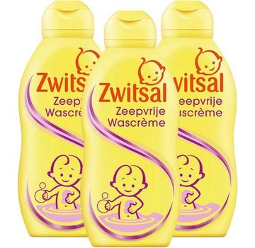 Zwitsal Baby Zeepvrije Wascrème - Mild & Zacht - 3x 200ml