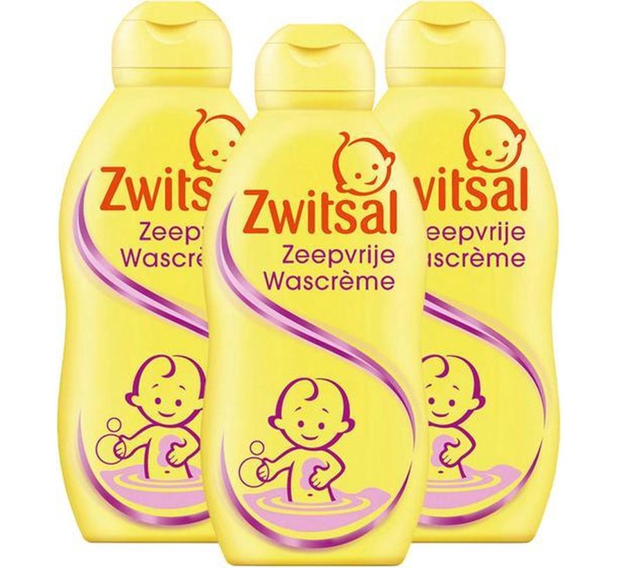 Baby Zeepvrije Wascrème - Mild & Zacht - 3x 200ml