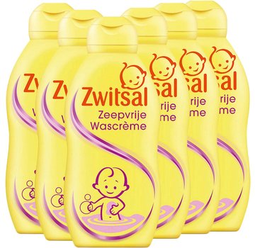 Zwitsal Baby Zeepvrije Wascrème - Mild & Zacht - 6x 200ml - Voordeelverpakking
