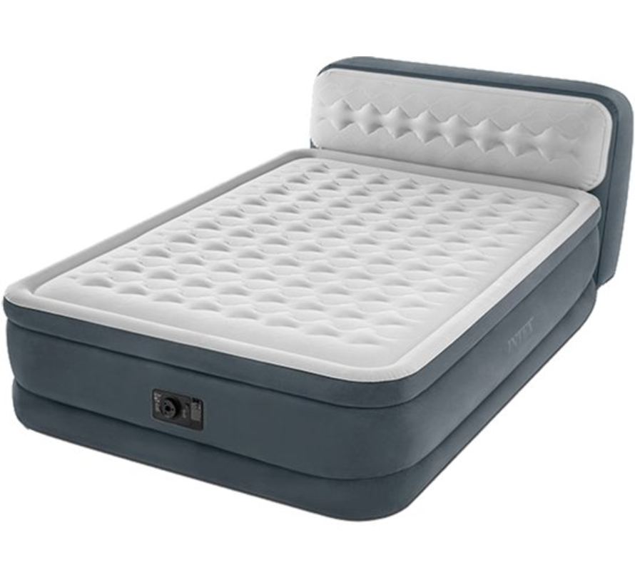 Dura-Beam Deluxe 2-Persoons Queen zelfopblazend luchtbed - hoofdboord - 203x152x46cm