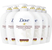 Dove Verzorgende Handzeep Fine Silky - Met pompje - 6x 250ml - Voordeelverpakking