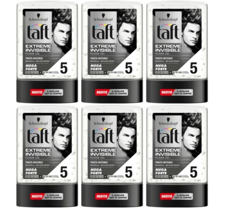 Taft Haargel - Extreme Invisible / Freezing - Styling Gel - 6x 300ml (Hold level 5)