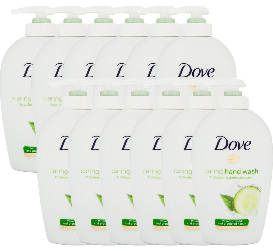Handzeep - Komkommer & Groene Thee - Met pompje - 12x 250ml