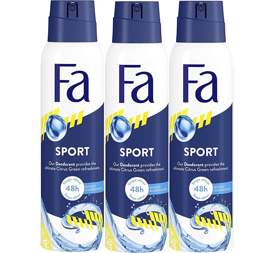 Sport - Deodorant Spray - 3x 150ml