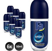 FA Sport - Deodorant Roller - 6x 50ml - Voordeelverpakking