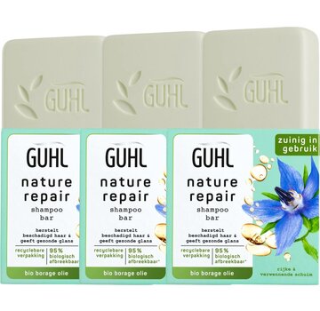 Guhl Nature Repair - Bio Borage Olie - Shampoo Bar / Handzeep - 6x 75gr