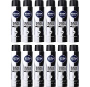 Nivea Men Invisible Black & White Original - Deodorant Spray - 12x 150ml