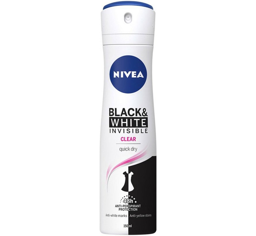 Invisible Black & White Original Clear - Deodorant Spray - 150ml
