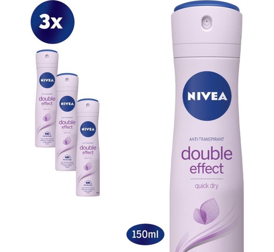 Double Effect - Deodorant Spray - 3x 150ml