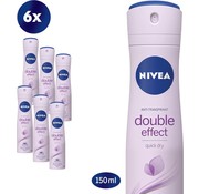 Nivea Double Effect - Deodorant Spray - 6x 150ml - Voordeelverpakking