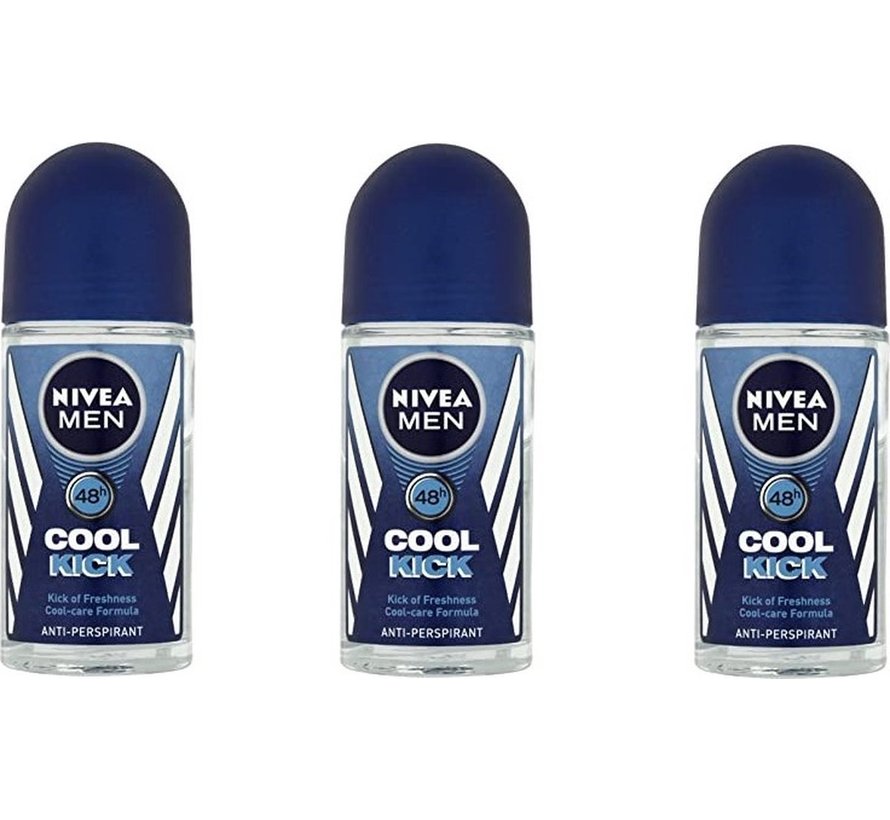Men Cool Kick - Deodorant Roller - 3x 50ml